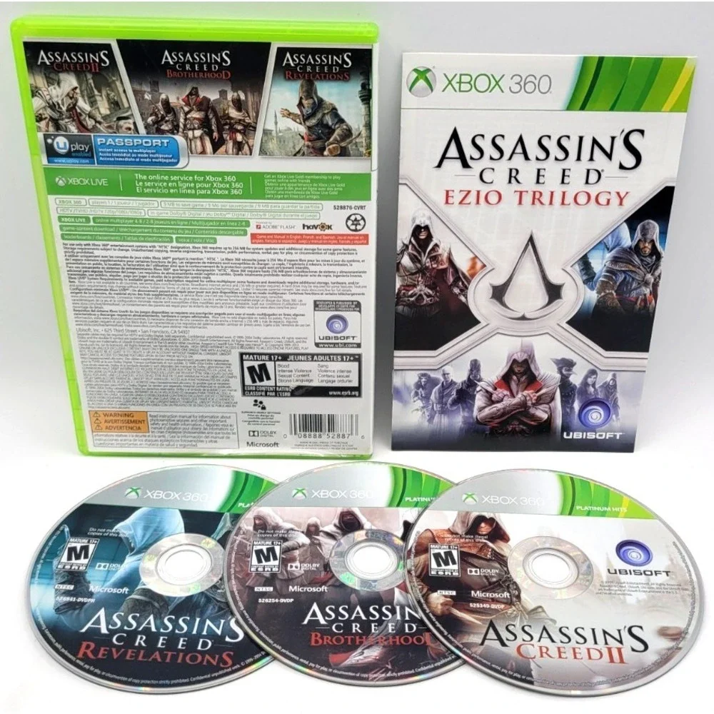 Assassins Creed: Ezio Trilogy - Microsoft Xbox 360 CIB COMPLETE IN BOX